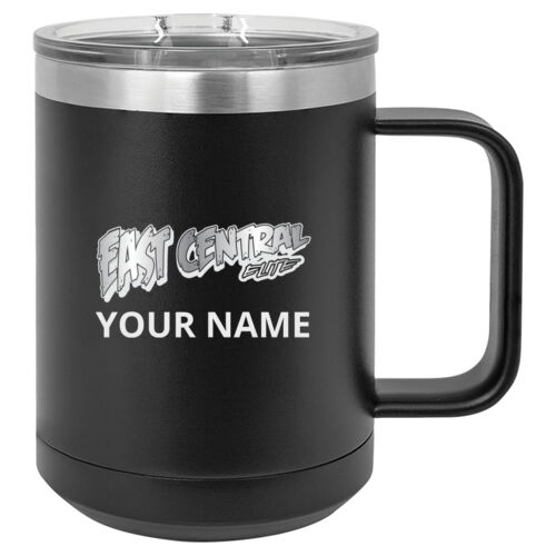 East Central Elite Softball Logo Engraved on a Polar Camel - 15 oz. Vacuum Insulated Mug with Slider Lid Thumbnail